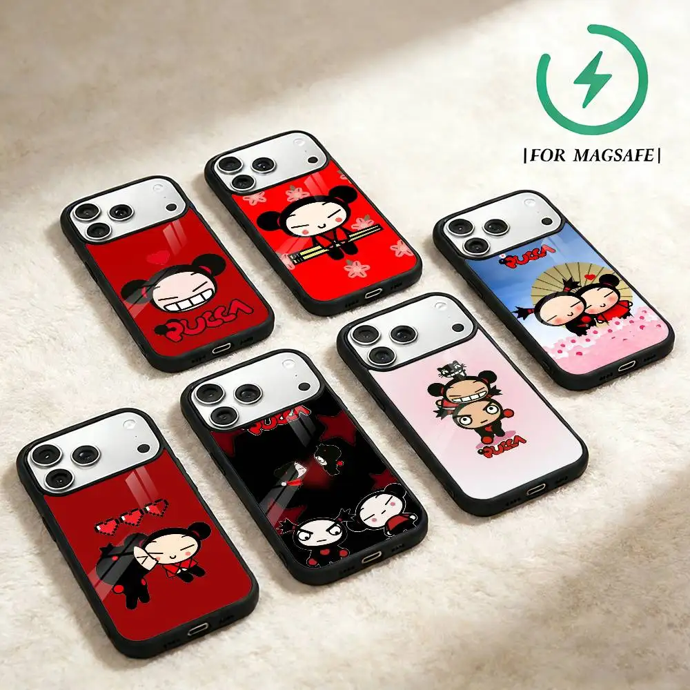 Cute Cartoon-Pucca Phone Case For iPhone 17 16 15 14 13 12 Pro Max Plus for Magsafe Mirror Wireless Magnetic Cover
Cute Cartoon-Pucca Phone Case For iPhone 17 16 15 14 13 12 Pro Max Plus for Magsafe Mirror Wireless Magnetic Cover