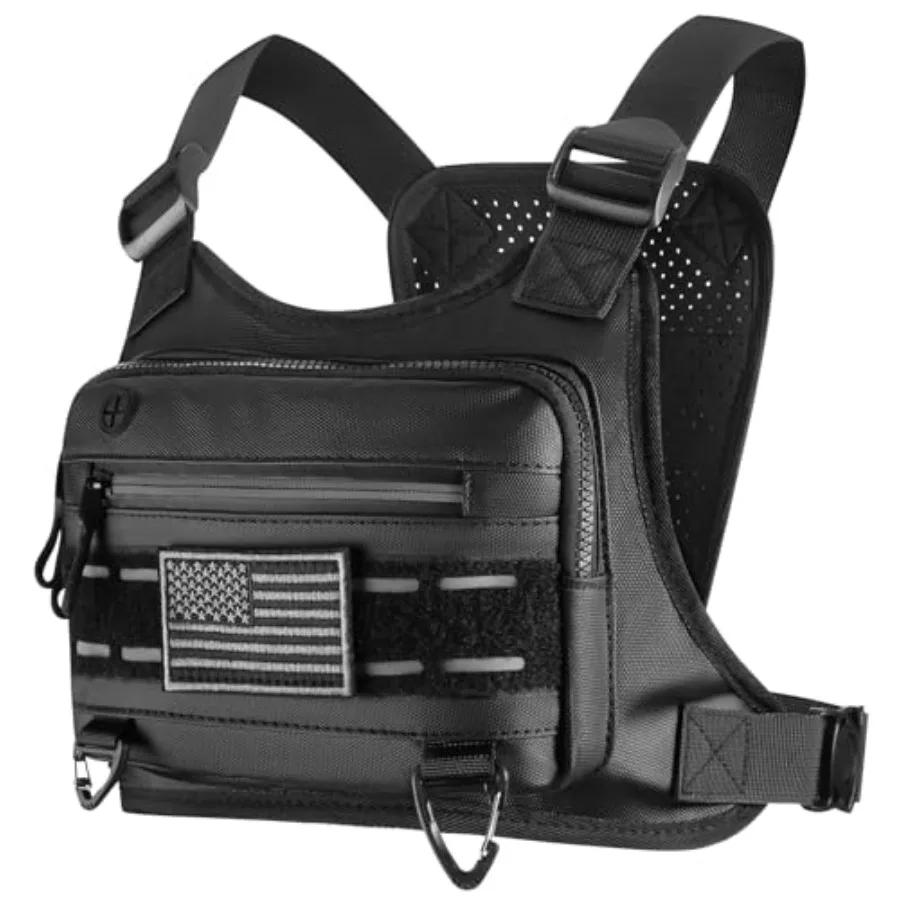 Chest Bag For Men and Women Water Resistant Running Vest Tactical Chest Bag Pack for Sports Outdoor Black
Chest Bag For Men and Women Water Resistant Running Vest Tactical Chest Bag Pack for Sports Outdoor Black