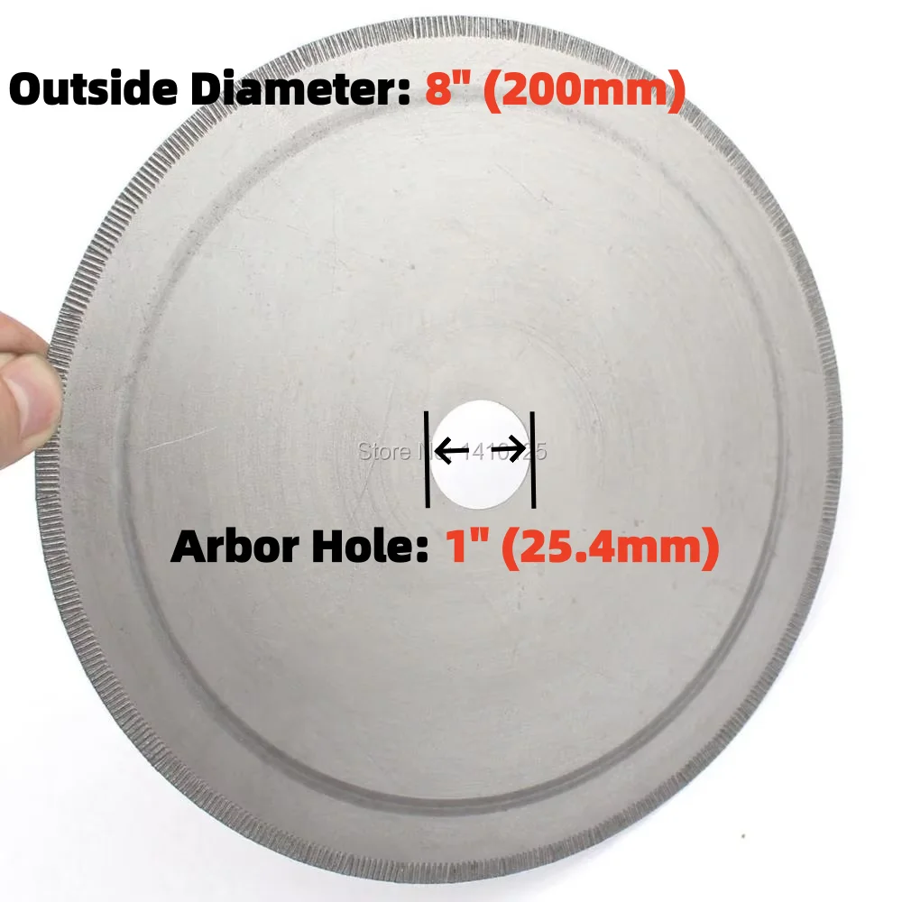 8" inch 200mm Notched Rim 1.2mm Diamond Lapidary Rock Slab Saw Blade Arbor Hole 25.4mm for Gemstone Jasper
8" inch 200mm Notched Rim 1.2mm Diamond Lapidary Rock Slab Saw Blade Arbor Hole 25.4mm for Gemstone Jasper