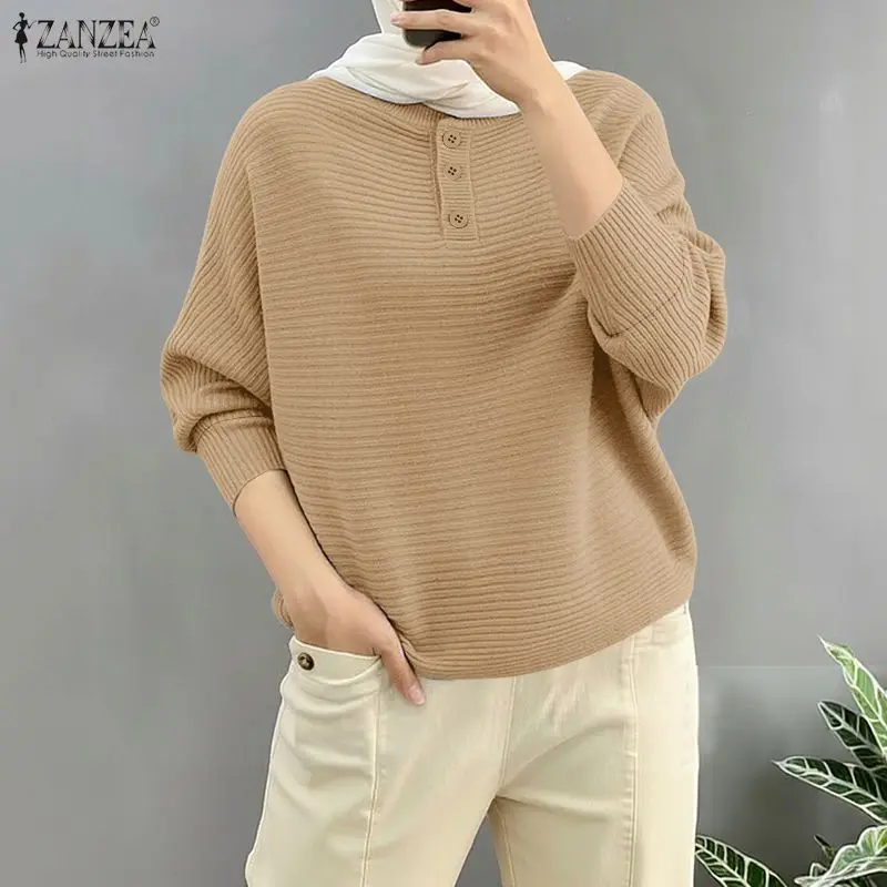 Muslim Modest Fashion Women's Ribbed Knit T-Shirts Islamic Hijabs O-Neck Long Sleeve Solid Color Tops ZANZEA Daily Casual Tees
Muslim Modest Fashion Women's Ribbed Knit T-Shirts Islamic Hijabs O-Neck Long Sleeve Solid Color Tops ZANZEA Daily Casual Tees