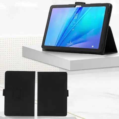 PU Leather Flip Cover For Funda TCL Tab 10L Gen 4 3 2 Gen 8483A 8193A 8492A 8491X 10.1" Tablet PC  Case with Hand Strap