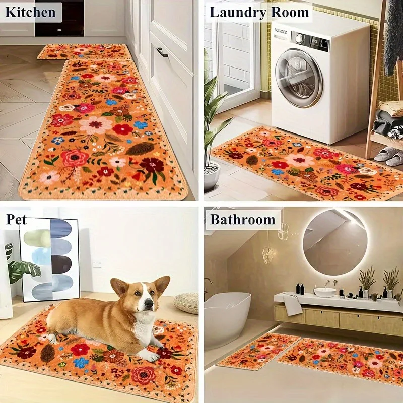 1PC Flowers Leaves Pattern Kitchen Rug Non-Slip Door Mats Pop design Bathroom Rug Bath Mat Carpet for Home Sink Laundry Decor
1PC Flowers Leaves Pattern Kitchen Rug Non-Slip Door Mats Pop design Bathroom Rug Bath Mat Carpet for Home Sink Laundry Decor