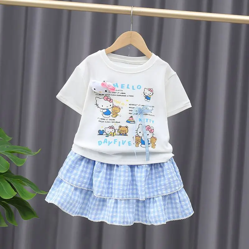 Girly Heart Hello Kitty Anime Kawaii Sanrio Ins Girls Short Sleeve Shirt Skirt Set Summer Cute Baby Dress Y2k Clothes Gifts Toys
Girly Heart Hello Kitty Anime Kawaii Sanrio Ins Girls Short Sleeve Shirt Skirt Set Summer Cute Baby Dress Y2k Clothes Gifts Toys