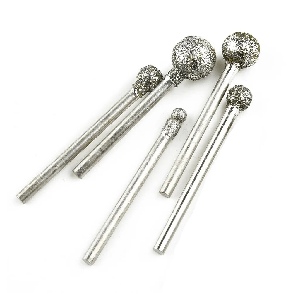Drill Bits Burr Drill Bit Precision 5PCS Diamond Round Ball Burr Drill Bit Set for Carving Engraving and Drilling Tasks
Drill Bits Burr Drill Bit Precision 5PCS Diamond Round Ball Burr Drill Bit Set for Carving Engraving and Drilling Tasks