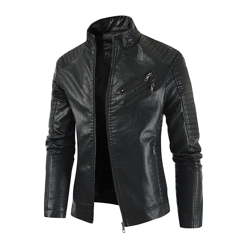 2023 Spring and Autumn Men's Leather Jacket Zipper Casual Top Youth Motorcycle Wear
2023 Spring and Autumn Men's Leather Jacket Zipper Casual Top Youth Motorcycle Wear
