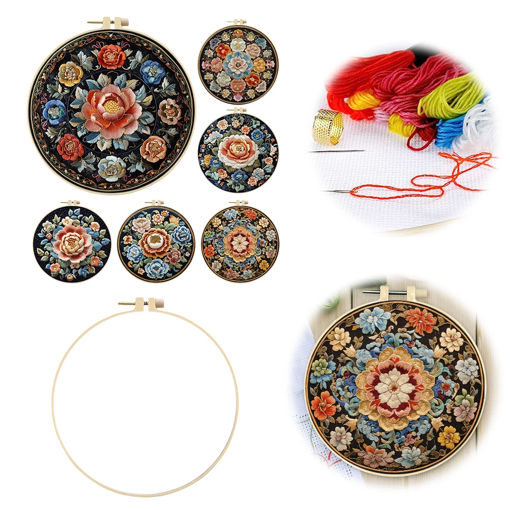 Flower Stamped Cross Stitch Embroidery Kits with Hoop Cloth Color Thread
Flower Stamped Cross Stitch Embroidery Kits with Hoop Cloth Color Thread
