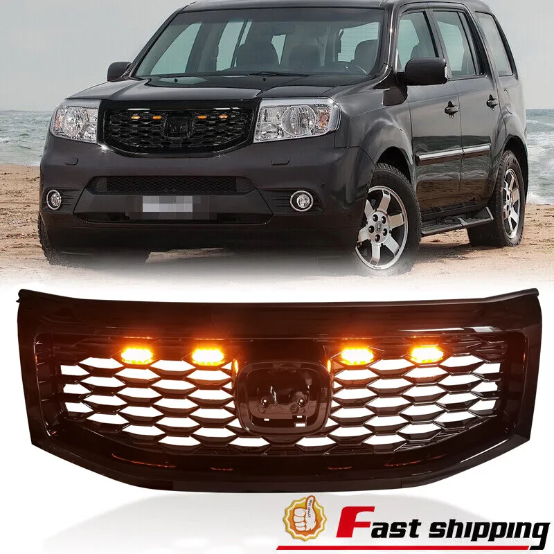 Honeycomb Gloss Black Grill Fit Honda Pilot 2012-2015 Front Upper Grill w/Lights
Honeycomb Gloss Black Grill Fit Honda Pilot 2012-2015 Front Upper Grill w/Lights