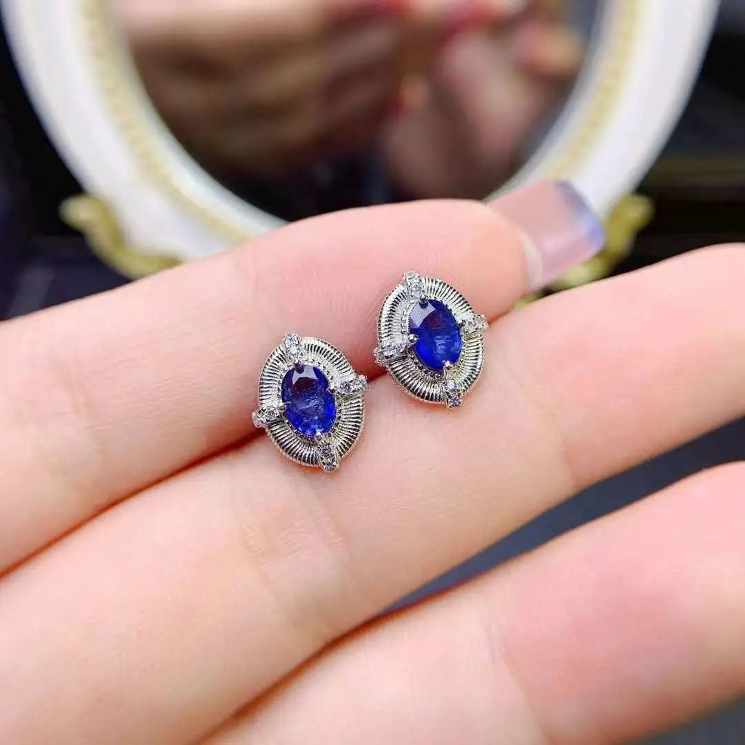 Серьги с натуральным настоящим сапфиром на продажу, классические женские серьги из стерлингового серебра 925 пробы
Серьги с натуральным настоящим сапфиром на продажу, классические женские серьги из стерлингового серебра 925 пробы