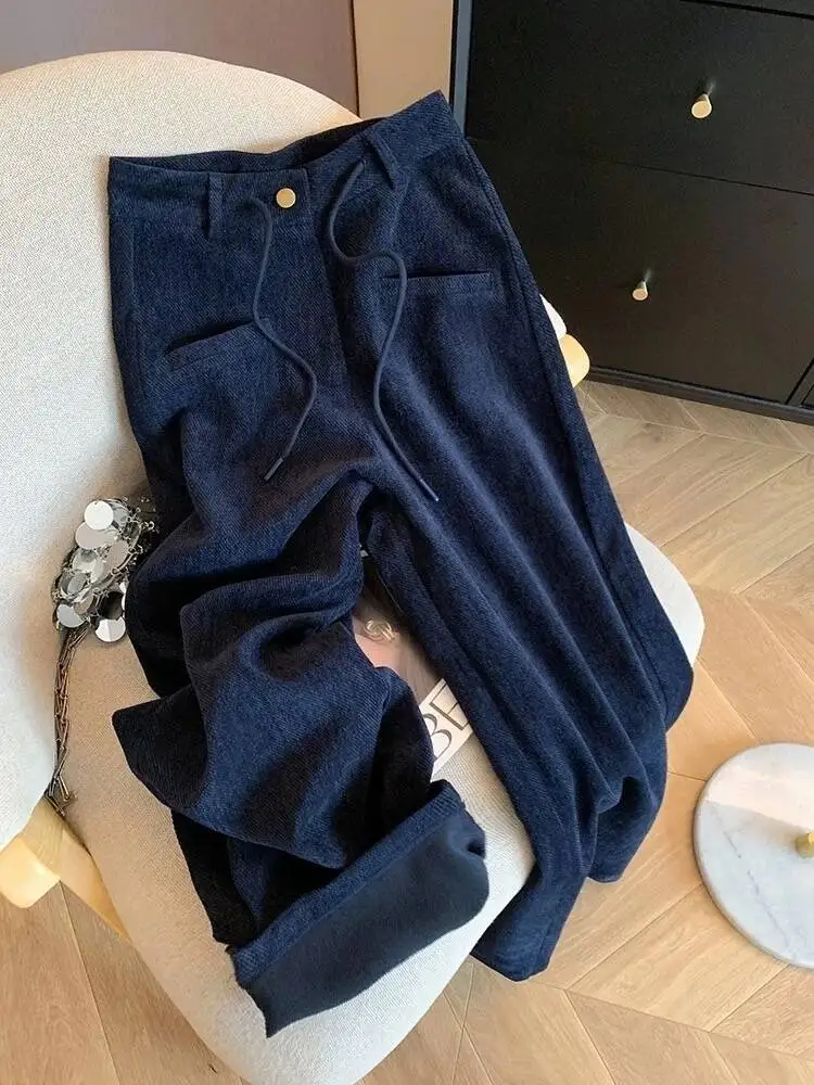 Spring Summer New Style Korean Simple Dark Blue High Waist Straight Leg Pants Women's Small Size Slimming Trousers
Spring Summer New Style Korean Simple Dark Blue High Waist Straight Leg Pants Women's Small Size Slimming Trousers