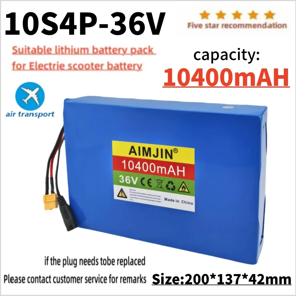 10S4P 36V 10.4Ah/10400mAh Lithium-ion Battery Pack Suitable for Bicycles, Cars, and Electric Scooters,with Built-in BMS
10S4P 36V 10.4Ah/10400mAh Lithium-ion Battery Pack Suitable for Bicycles, Cars, and Electric Scooters,with Built-in BMS