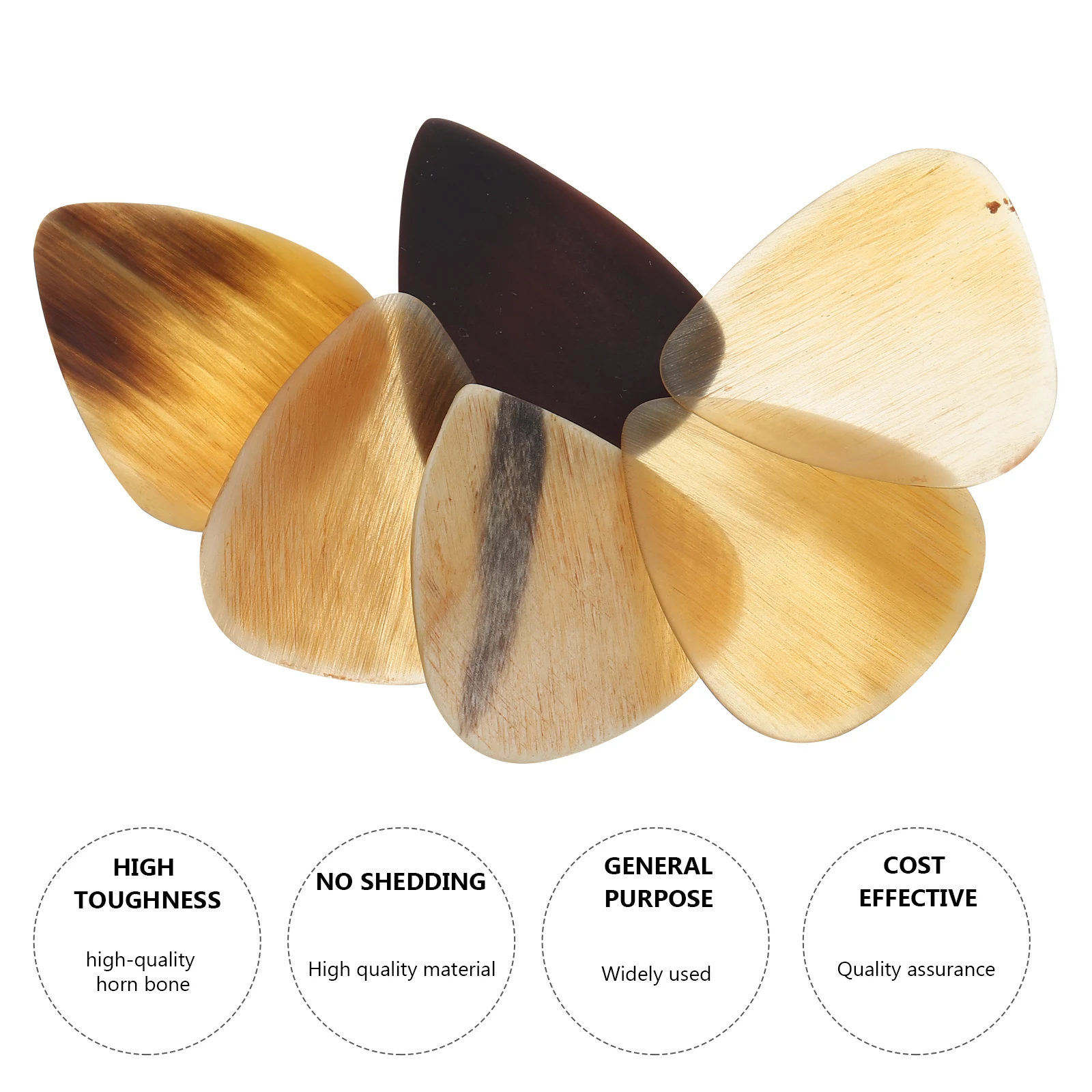 6 pcs Guitar Picks Ox Horn Durable Lightweight Portable Stringed Instrument Accessories Acoustic Electric Plectrums 
6 pcs Guitar Picks Ox Horn Durable Lightweight Portable Stringed Instrument Accessories Acoustic Electric Plectrums