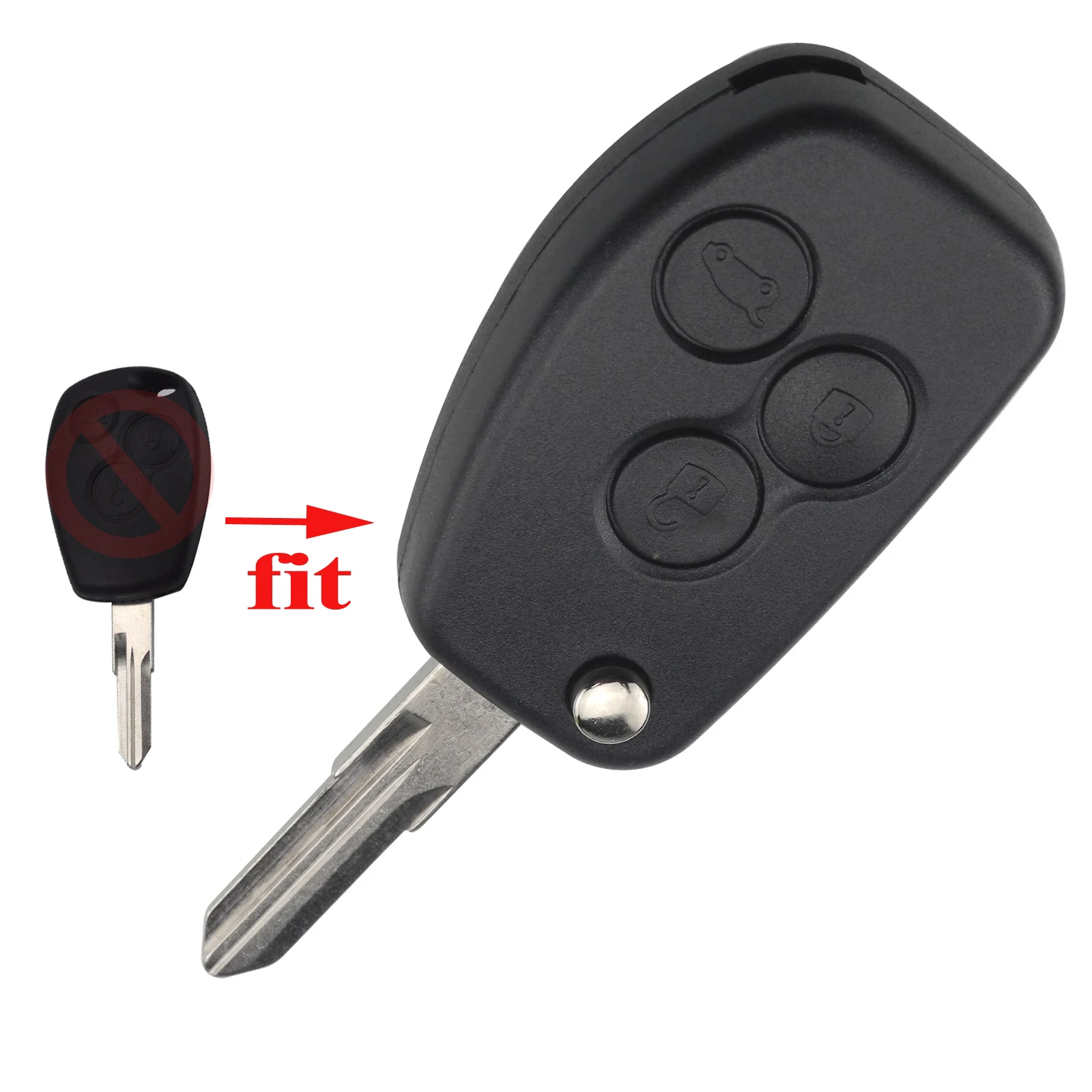 Jingyuqin New 3 Button Remote Folding Flip Car Key Case Shell Replacement for Renault Kangoo Dacia Logan Clio Sandero VAC102 Fob
Jingyuqin New 3 Button Remote Folding Flip Car Key Case Shell Replacement for Renault Kangoo Dacia Logan Clio Sandero VAC102 Fob