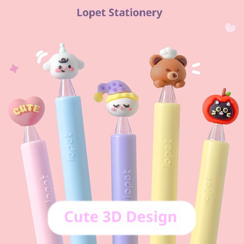 Lopet Fun Cute Pet Gel Pen Set Kawaii 4 Pen Types Student Stationery 0.5mm Quick Drying ST Pen Tip Smooth Writing Ballpoint Pen
Lopet Fun Cute Pet Gel Pen Set Kawaii 4 Pen Types Student Stationery 0.5mm Quick Drying ST Pen Tip Smooth Writing Ballpoint Pen