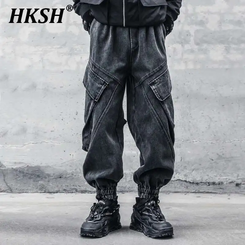 HKSH Dark Spring Autumn Loose Safari Style Denim Pants Trend Brand Legged Men Washed Casual Handsome High Street Overalls HK3912
HKSH Dark Spring Autumn Loose Safari Style Denim Pants Trend Brand Legged Men Washed Casual Handsome High Street Overalls HK3912