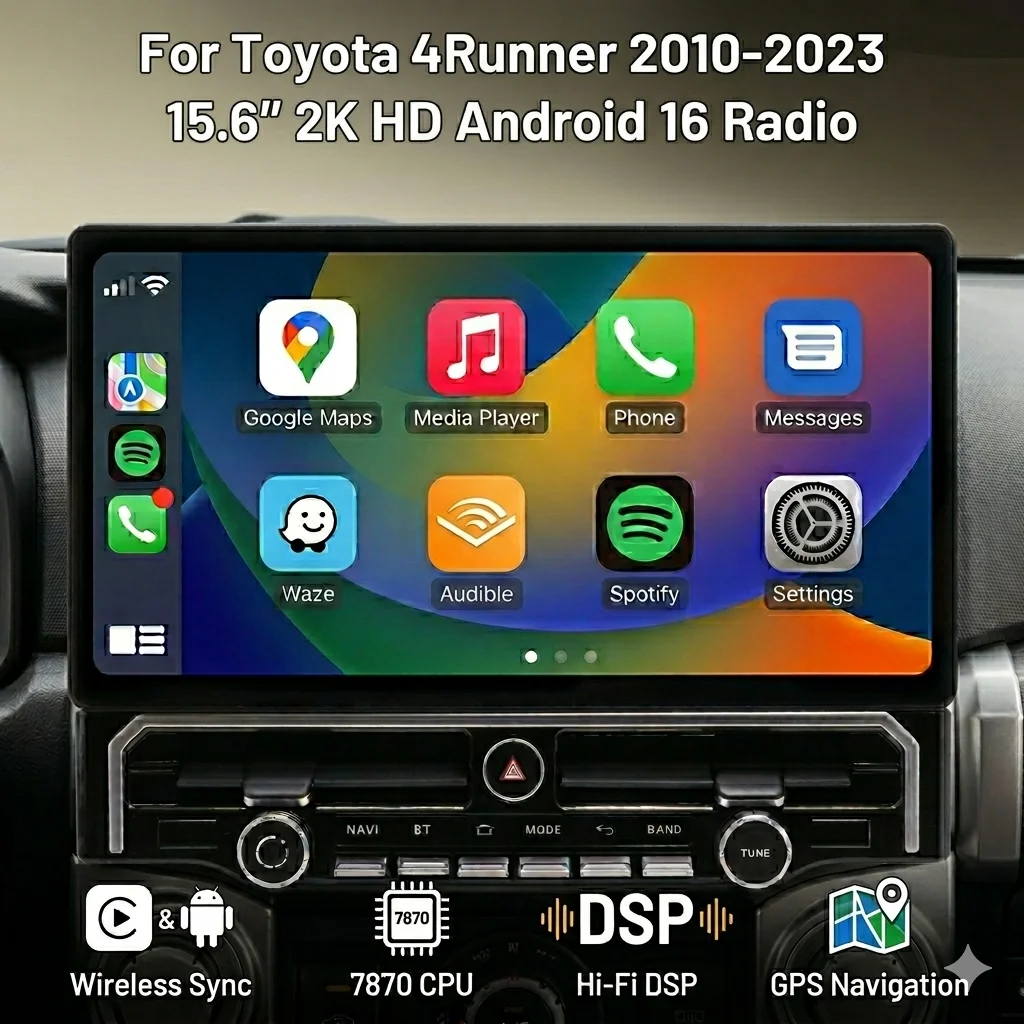 2880*1080 HD Android 16 Radio For Toyota 4Runner 2010-2020 15.6" Vertical Screen Wireless CarPlay 7870 GPS DSP Stereo Head Unit
2880*1080 HD Android 16 Radio For Toyota 4Runner 2010-2020 15.6" Vertical Screen Wireless CarPlay 7870 GPS DSP Stereo Head Unit
