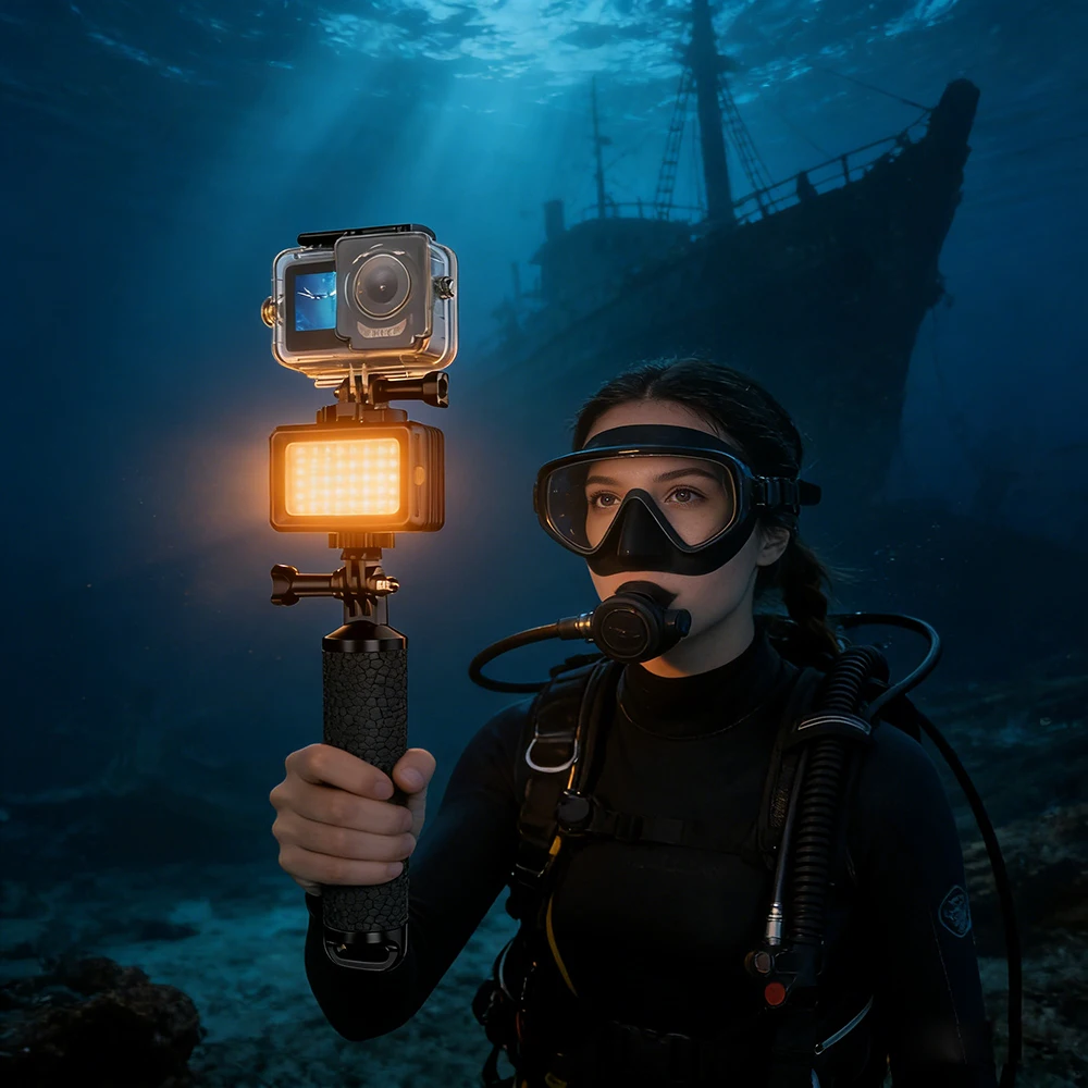 Seafrogs 40m waterproof case+RGB fill light+buoyancy arm 3pcs Sets For Dji OSMO ACTION 4 5 6 Diving photography kit accessories
Seafrogs 40m waterproof case+RGB fill light+buoyancy arm 3pcs Sets For Dji OSMO ACTION 4 5 6 Diving photography kit accessories