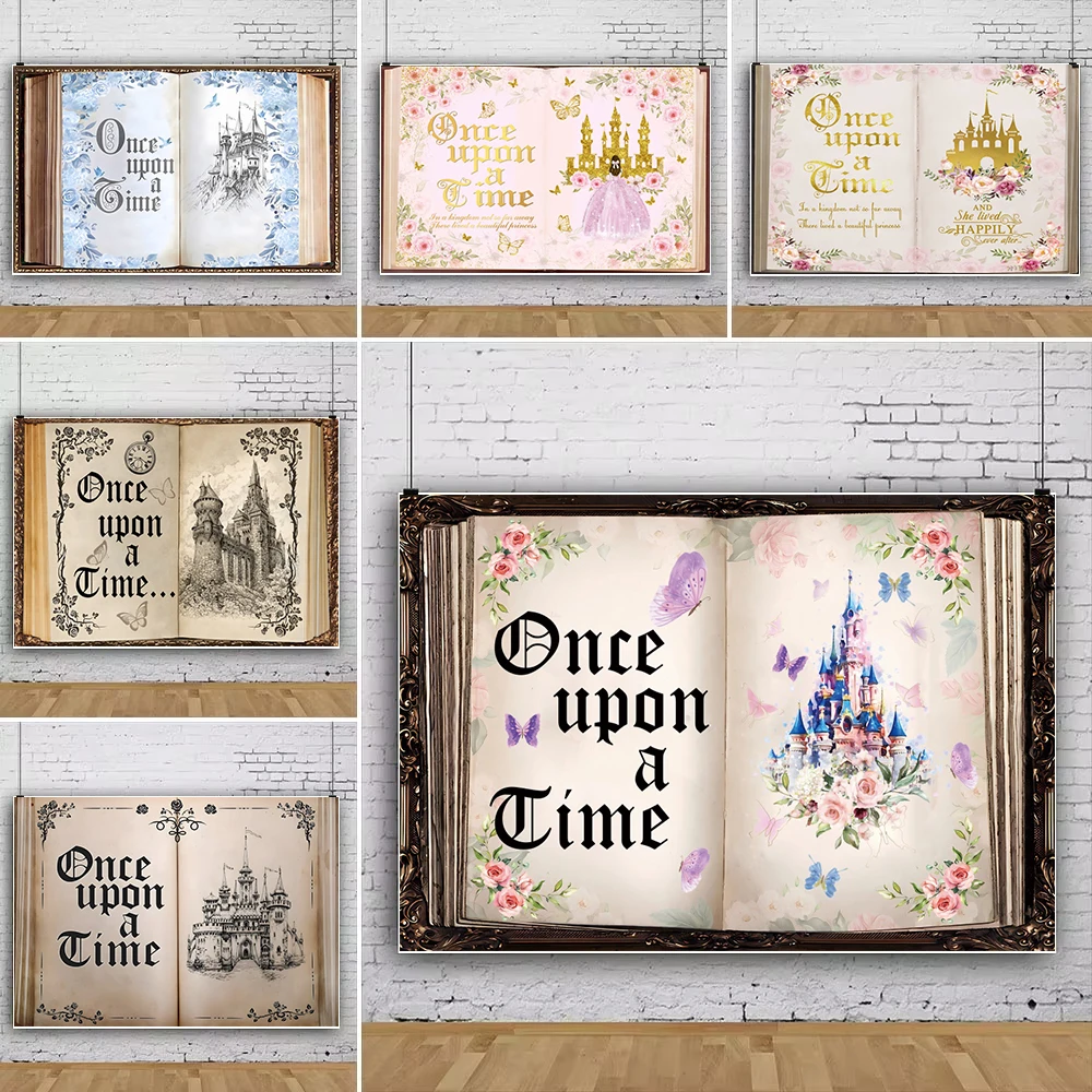 Fairy Tale Books Backdrop Photography Once Upon a Time Party Ancient Castle Butterfly Flower Girls Wedding Birthday Background
Fairy Tale Books Backdrop Photography Once Upon a Time Party Ancient Castle Butterfly Flower Girls Wedding Birthday Background