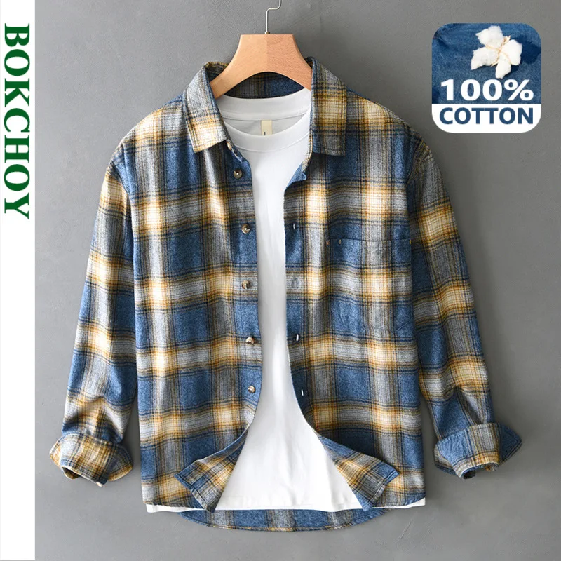 2024 Autumn Winter New Casual Loose Plaid 100% Cotton Shirts for Men Clothing Cargo Big Pockets Men Shirts AZT725
2024 Autumn Winter New Casual Loose Plaid 100% Cotton Shirts for Men Clothing Cargo Big Pockets Men Shirts AZT725