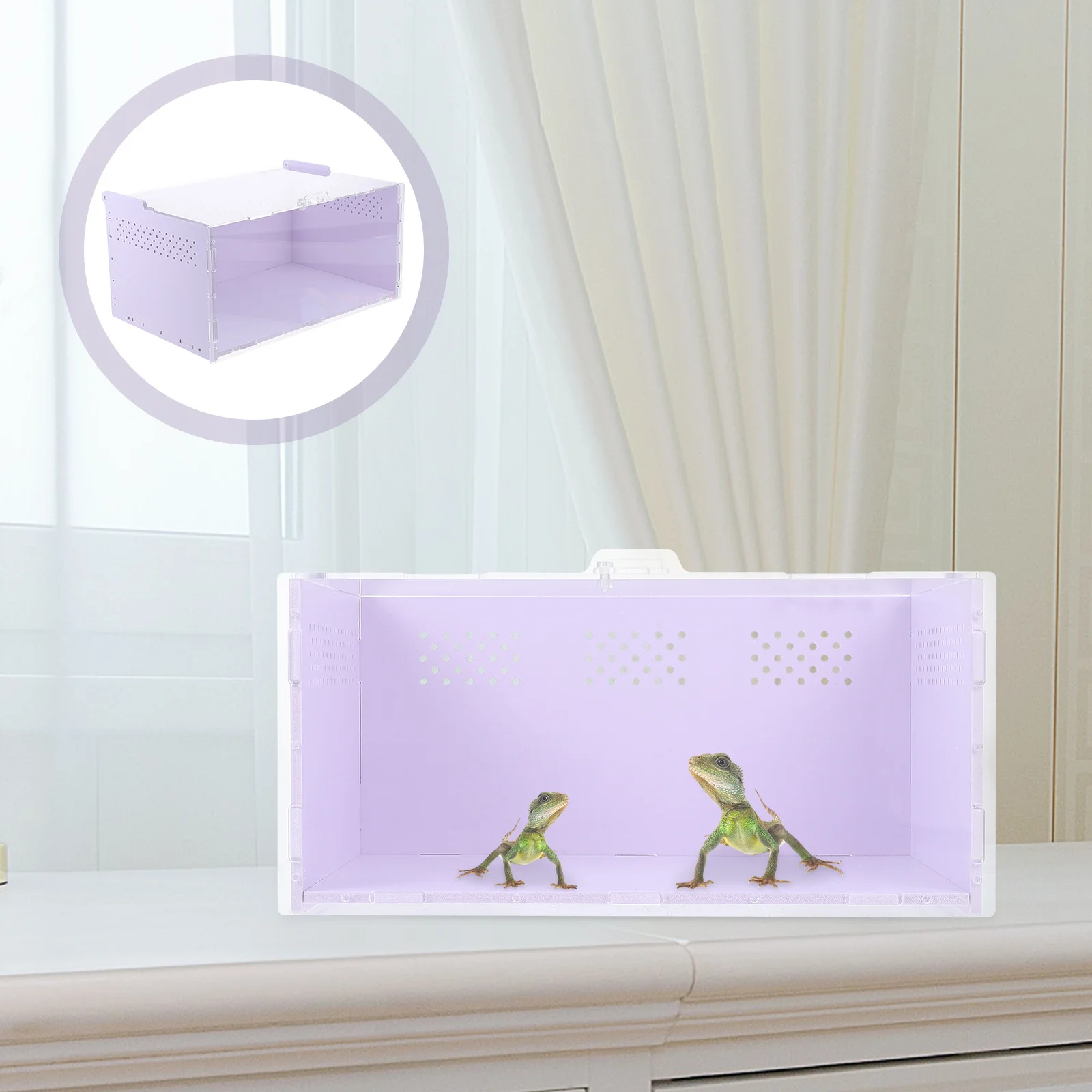 Acrylic Reptiles Feeding Box Transparent Breeding Case Ventilated Climbing Insects Feeder Spider Mantis Holder 
Acrylic Reptiles Feeding Box Transparent Breeding Case Ventilated Climbing Insects Feeder Spider Mantis Holder