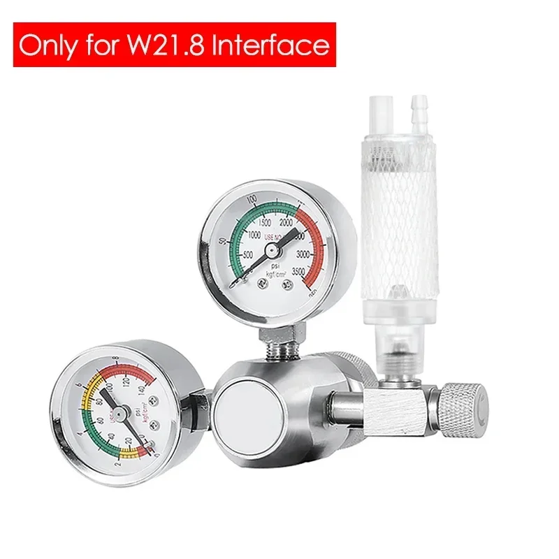 CO2 Pressure Reducing Valve for W21.8 Interface Steel Cylinder DIY Aquarium CO2 Regulator Solenoid Reactor Generator Accessories
CO2 Pressure Reducing Valve for W21.8 Interface Steel Cylinder DIY Aquarium CO2 Regulator Solenoid Reactor Generator Accessories