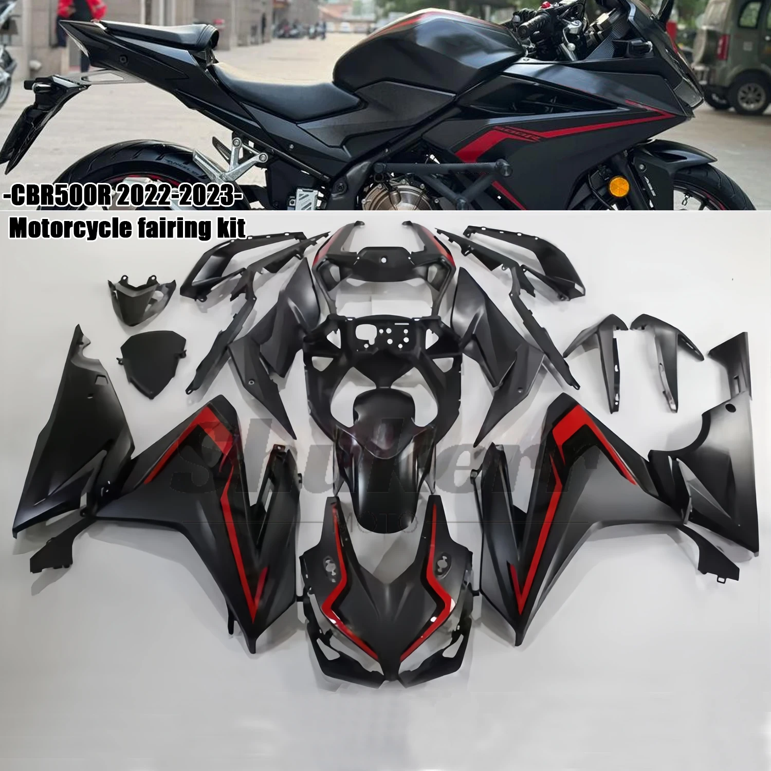 Fit for Honda Cbr500R 2022 - 2023 New Abs Motorcycle Plastic Fairing Kit Injection Mold Bodywork Panel Kit Cbr 500R Black Red
Fit for Honda Cbr500R 2022 - 2023 New Abs Motorcycle Plastic Fairing Kit Injection Mold Bodywork Panel Kit Cbr 500R Black Red