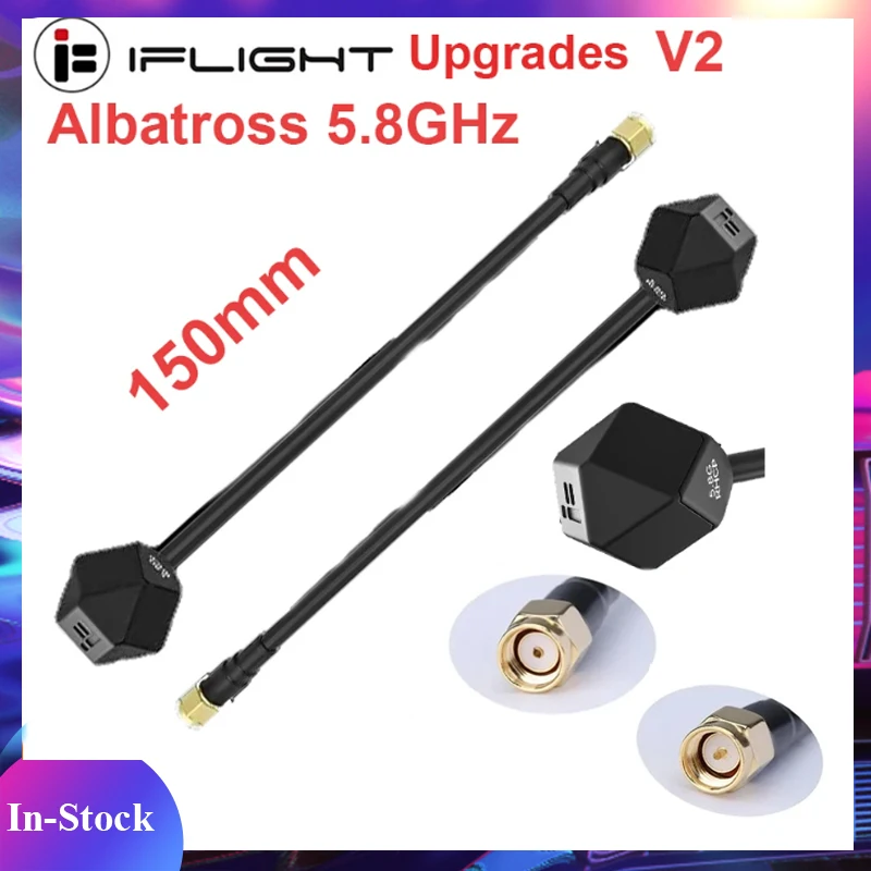 IFlight Albatross 5,8 GHz V2 3Dbi 5000-6000MHz 150mm RHCP / LHCP RP-SMA / SMA FPV Антенна для FPV дрона
IFlight Albatross 5,8 GHz V2 3Dbi 5000-6000MHz 150mm RHCP / LHCP RP-SMA / SMA FPV Антенна для FPV дрона