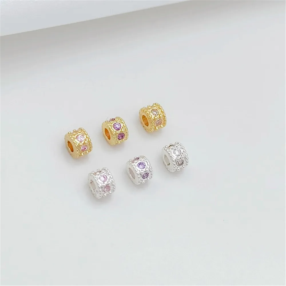 Silver 14K Gold-encrusted with Zirconium 4mm Mini Spacer Beads DIY Handcrafted Bracelet Necklace Jewelry Loose Bead Accessories
Silver 14K Gold-encrusted with Zirconium 4mm Mini Spacer Beads DIY Handcrafted Bracelet Necklace Jewelry Loose Bead Accessories