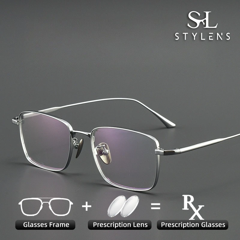 STYLENS Бизнес Сверхлегкий дизайн Фотохромные очки из чистого титана Squanre с защитой от синего света по рецепту, настройка 1908
STYLENS Бизнес Сверхлегкий дизайн Фотохромные очки из чистого титана Squanre с защитой от синего света по рецепту, настройка 1908