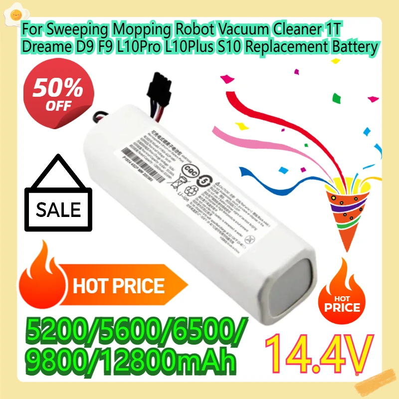 For Sweeping Mopping Robot Vacuum Cleaner 1T Dreame D9 F9 L10Pro L10Plus S10 Replacement Battery
For Sweeping Mopping Robot Vacuum Cleaner 1T Dreame D9 F9 L10Pro L10Plus S10 Replacement Battery