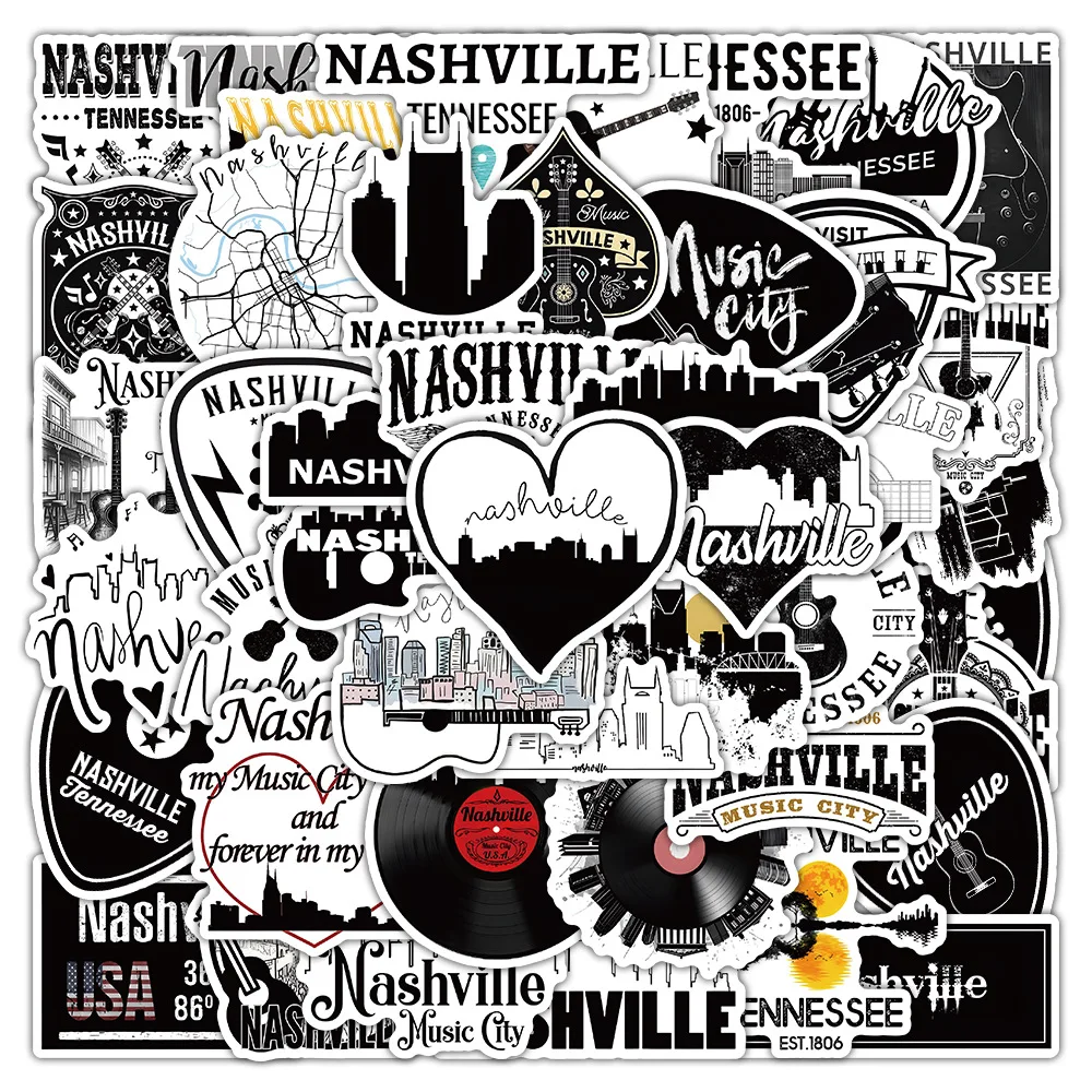 10/30/54PCS Cartoon Nashville Music City Graffiti Stickers Decorate Laptop Luggage Refrigerator Guitar Waterproof Decal Kids Toy
10/30/54PCS Cartoon Nashville Music City Graffiti Stickers Decorate Laptop Luggage Refrigerator Guitar Waterproof Decal Kids Toy