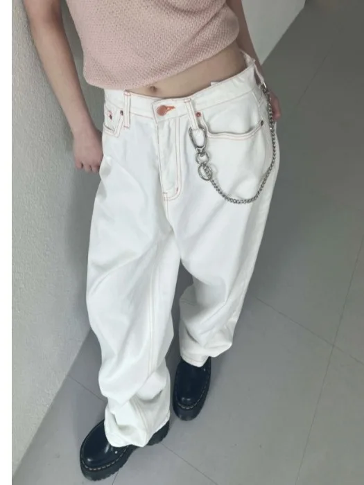 Chic Embroidered Knot Wide Leg Denim Pants High Waist Women's Fashionable Ageless Pink Long Trousers Summer Season
Chic Embroidered Knot Wide Leg Denim Pants High Waist Women's Fashionable Ageless Pink Long Trousers Summer Season