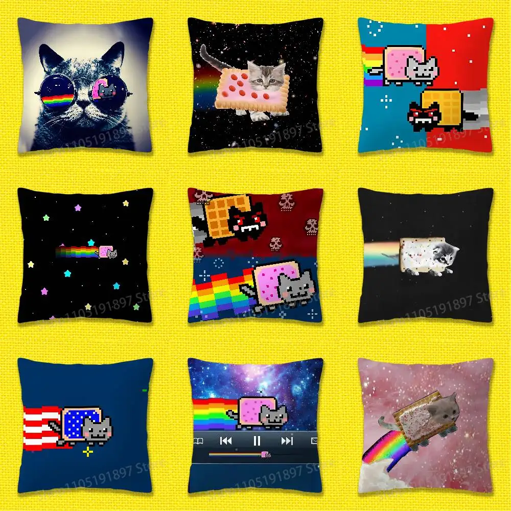 Throw Pillow Case For 55cm 30cm 50cm 45*45cm 40cm Square Chair Pillowcase Case Rainbow N-Nyan Cat
Throw Pillow Case For 55cm 30cm 50cm 45*45cm 40cm Square Chair Pillowcase Case Rainbow N-Nyan Cat