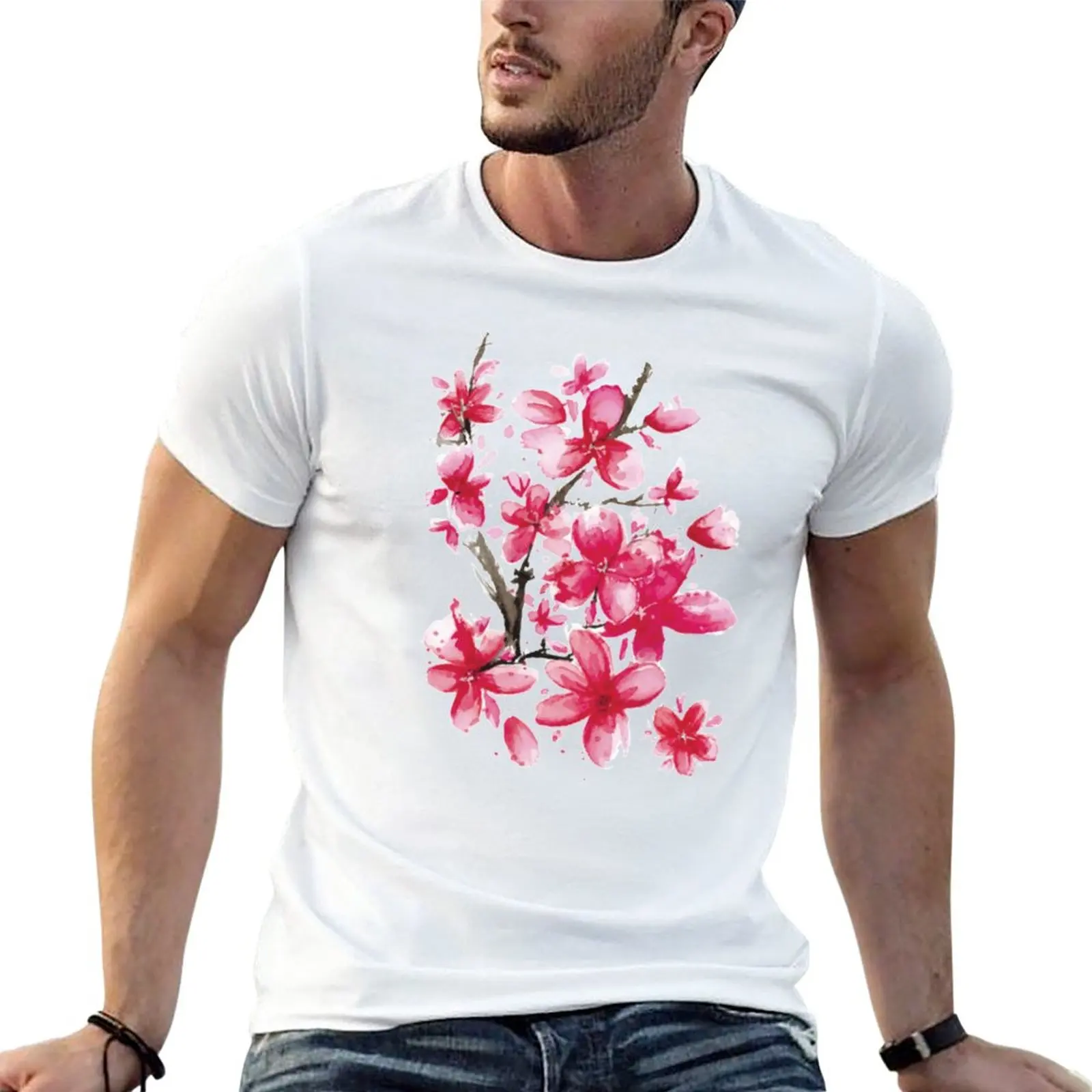 New Sakura flowers T-Shirt kawaii clothes funny t shirts plain white t shirts men
New Sakura flowers T-Shirt kawaii clothes funny t shirts plain white t shirts men