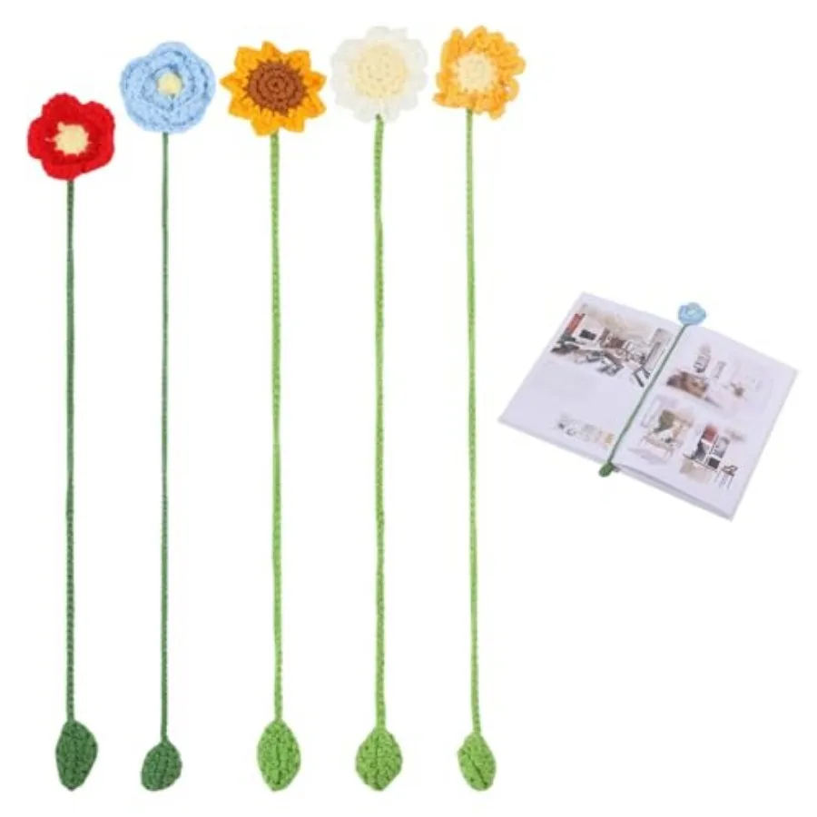 5 Pcs Flowers Crochet Bookmarks for Women Daisies Sunflowers Peonies Knitted Book Mark Knitted Curtain Tie Car Ornaments Mark U
5 Pcs Flowers Crochet Bookmarks for Women Daisies Sunflowers Peonies Knitted Book Mark Knitted Curtain Tie Car Ornaments Mark U