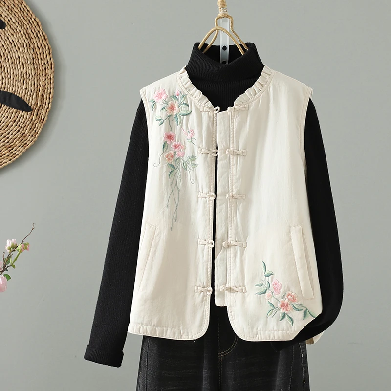 Retro Wooden V-Ne Buttoned Lightweight Cotton Vest Autumn Winter New Sle Embroidered Polyester Hemp Svel Jaet
Retro Wooden V-Ne Buttoned Lightweight Cotton Vest Autumn Winter New Sle Embroidered Polyester Hemp Svel Jaet