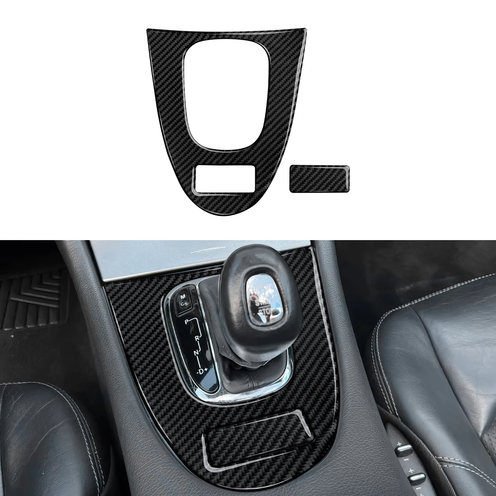 Carbon Fiber Interior Sticker. Car Center Console Gear Shift Panel. For Mercedes Benz CLK A209 C209 (2002-2010) Accessories.
Carbon Fiber Interior Sticker. Car Center Console Gear Shift Panel. For Mercedes Benz CLK A209 C209 (2002-2010) Accessories.