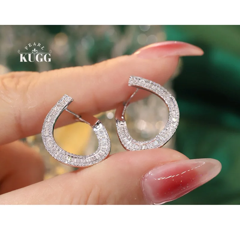 KUGG 100% 18K White or Yellow Gold Earrings Women 0.66carat Real Natural Diamond Drop Earrings Fashion INS Style Party Jewelry
KUGG 100% 18K White or Yellow Gold Earrings Women 0.66carat Real Natural Diamond Drop Earrings Fashion INS Style Party Jewelry