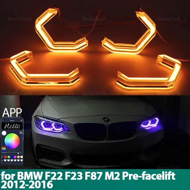 M4 Style RGB Ring Angel Eyes Phone APP control remote LED Headlight Rings for BMW 2 series F22 F23 F87 M2 pre facelift 2012-2016
M4 Style RGB Ring Angel Eyes Phone APP control remote LED Headlight Rings for BMW 2 series F22 F23 F87 M2 pre facelift 2012-2016