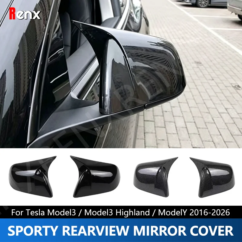 For Tesla Model3 ModelY Model3 Highland 2016-2026+ Rearview Mirror Guard Cover Performance Type Ox Horn Type Tesla Accessories
For Tesla Model3 ModelY Model3 Highland 2016-2026+ Rearview Mirror Guard Cover Performance Type Ox Horn Type Tesla Accessories