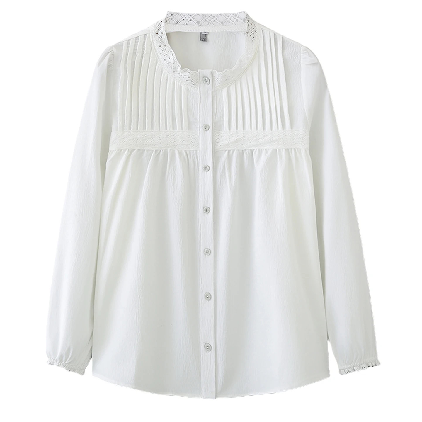 2026 Spring Plus Size Women Shirt Pleated Long Sleeve Patchwork Cardigan Top Elegant Versatile Blouse 2683
2026 Spring Plus Size Women Shirt Pleated Long Sleeve Patchwork Cardigan Top Elegant Versatile Blouse 2683