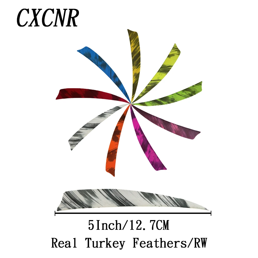 50Pcs 5" Shield Colorful Turkey Feather Arrow Vanes RW Fletching For Recurve Traditional Compound Bow DIY Archery Making
50Pcs 5" Shield Colorful Turkey Feather Arrow Vanes RW Fletching For Recurve Traditional Compound Bow DIY Archery Making