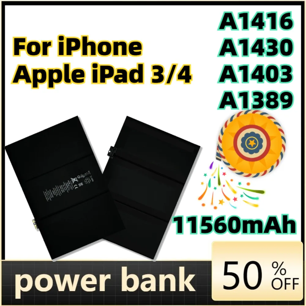 For Apple Ipad 3 4 Ipad3 Ipad4 A1403 A1416 A1430 A1433 A1459 A1460 A1389 Tablet Battery 11560Mah
For Apple Ipad 3 4 Ipad3 Ipad4 A1403 A1416 A1430 A1433 A1459 A1460 A1389 Tablet Battery 11560Mah