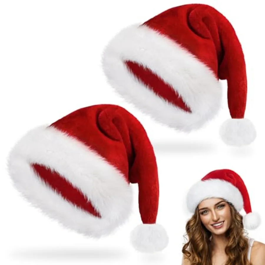 Bulk Santa Hats for s Christmas Hat Holiday Unisex Velvet Comfort Extra Thicken Fur Xmas Hat
Bulk Santa Hats for s Christmas Hat Holiday Unisex Velvet Comfort Extra Thicken Fur Xmas Hat