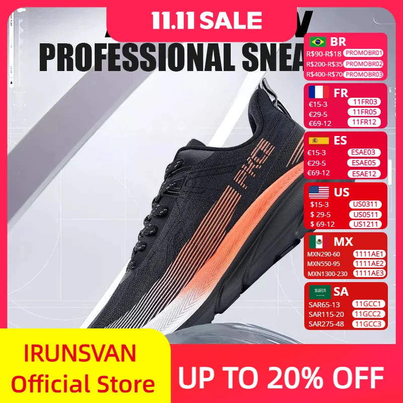 IRUNSVAN Men Professional Marathon Shoes Men Sneakers Fashion Sport Running Athletic Tennis Walking Shoes boy shoes girl shoes
IRUNSVAN Men Professional Marathon Shoes Men Sneakers Fashion Sport Running Athletic Tennis Walking Shoes boy shoes girl shoes