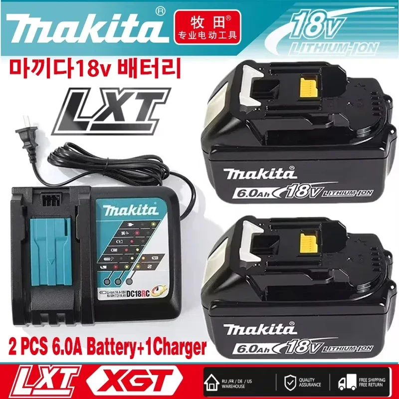 100% Original Makita Rechargeable Power Tool Battery, Replaceable LED Lithium-ion, 6.0 Ah 18V LXT BL1860B BL1860BL1850 BL1830
100% Original Makita Rechargeable Power Tool Battery, Replaceable LED Lithium-ion, 6.0 Ah 18V LXT BL1860B BL1860BL1850 BL1830
