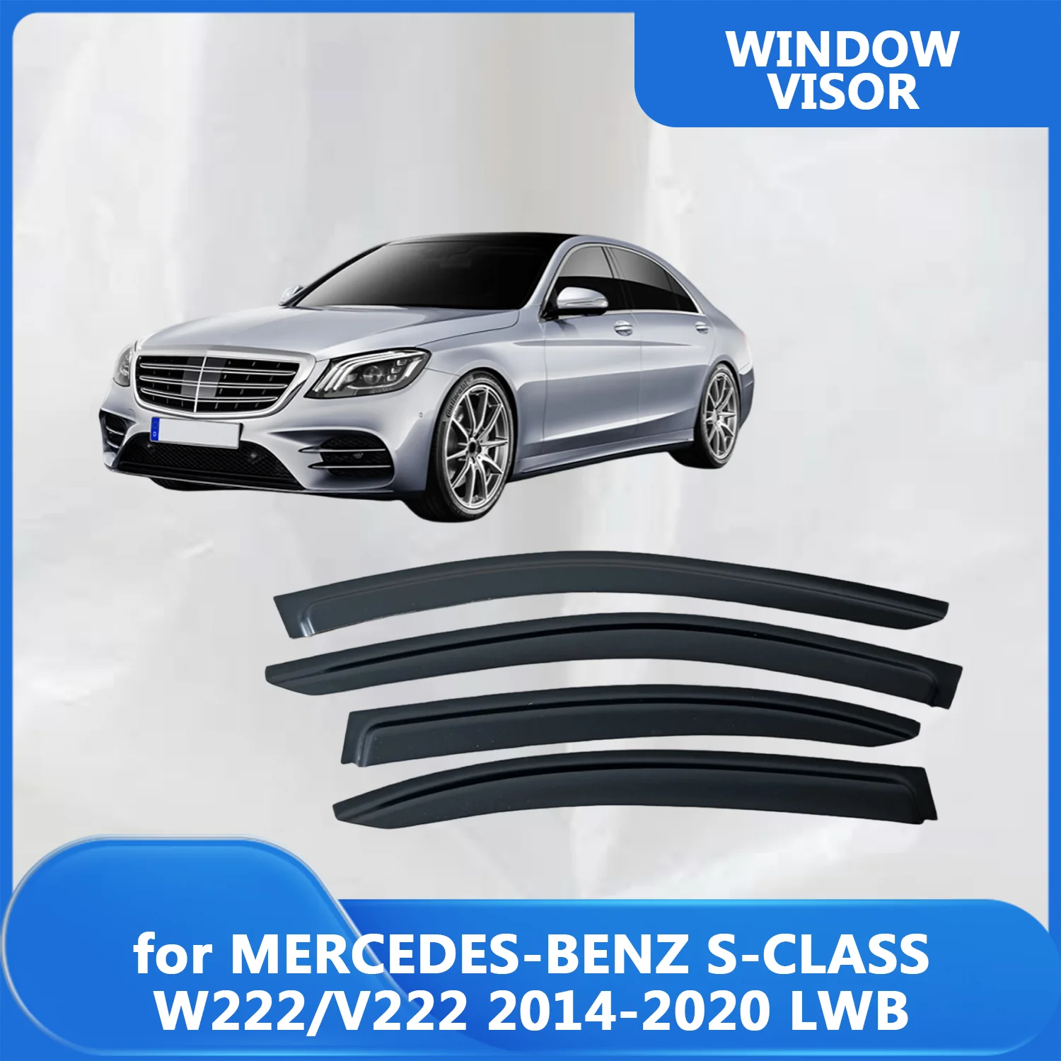 Window Visor for MERCEDES-BENZ S-CLASS W222/V222 2014-2019 2020 LWB Wind Deflectors Rain Guards Door Visor Vent Shades Ventvisor
Window Visor for MERCEDES-BENZ S-CLASS W222/V222 2014-2019 2020 LWB Wind Deflectors Rain Guards Door Visor Vent Shades Ventvisor