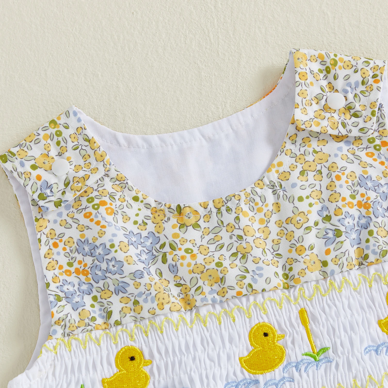 0-18 Months Baby Girl Duck Embroidery Romper Infant Sleeveless Round Neck Sweet Floral Jumpsuit
0-18 Months Baby Girl Duck Embroidery Romper Infant Sleeveless Round Neck Sweet Floral Jumpsuit