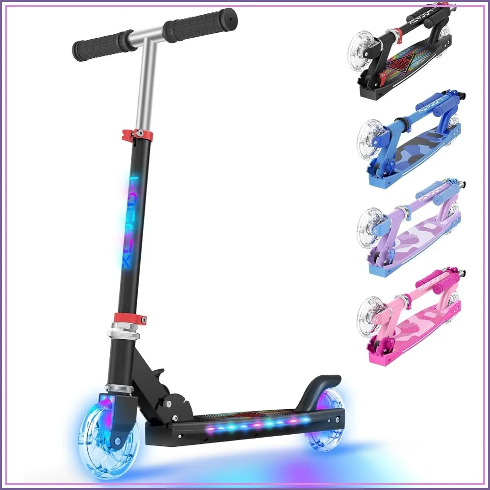 2 Wheel Scooter for Kids 5-12, Light Up Stem Wheels Deck, 3 Level Adjustable Height, Foldable Lightweight Kick Scooter
2 Wheel Scooter for Kids 5-12, Light Up Stem Wheels Deck, 3 Level Adjustable Height, Foldable Lightweight Kick Scooter