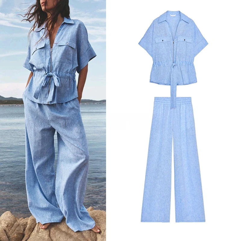 Широкие брюки с высокой талией irt Hunt Sle Linen Mixed ort Sve Женский модный комплект, лето 2022, длинные брюки на пуговицах
Широкие брюки с высокой талией irt Hunt Sle Linen Mixed ort Sve Женский модный комплект, лето 2022, длинные брюки на пуговицах