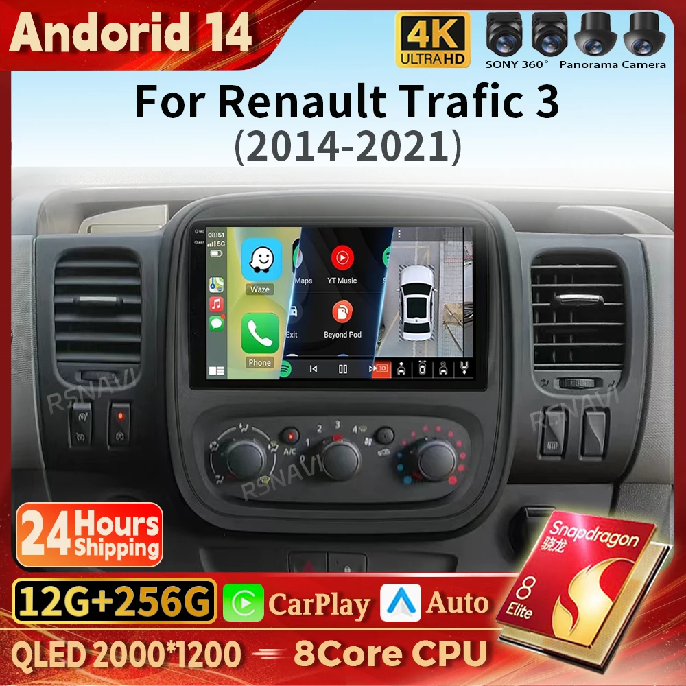 Android 14 Carplay Car Radio Multimedia For Renault Trafic 2015-2019 For Opel Vivaro B 2014-2018 Autoradio Stereo 2din Head Unit
Android 14 Carplay Car Radio Multimedia For Renault Trafic 2015-2019 For Opel Vivaro B 2014-2018 Autoradio Stereo 2din Head Unit